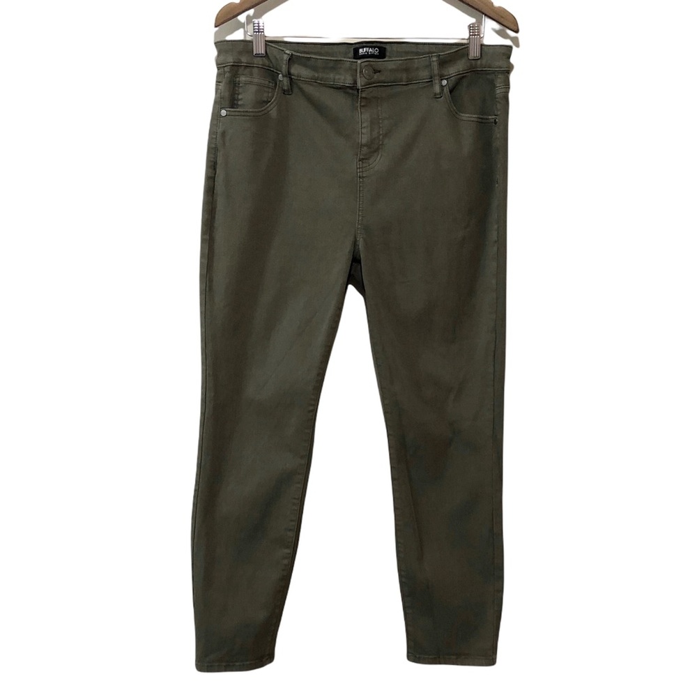 BUFFALO DAVID BITTON Soft Stretchy Ankle Cropped Length Skinny Jeans Pants Green